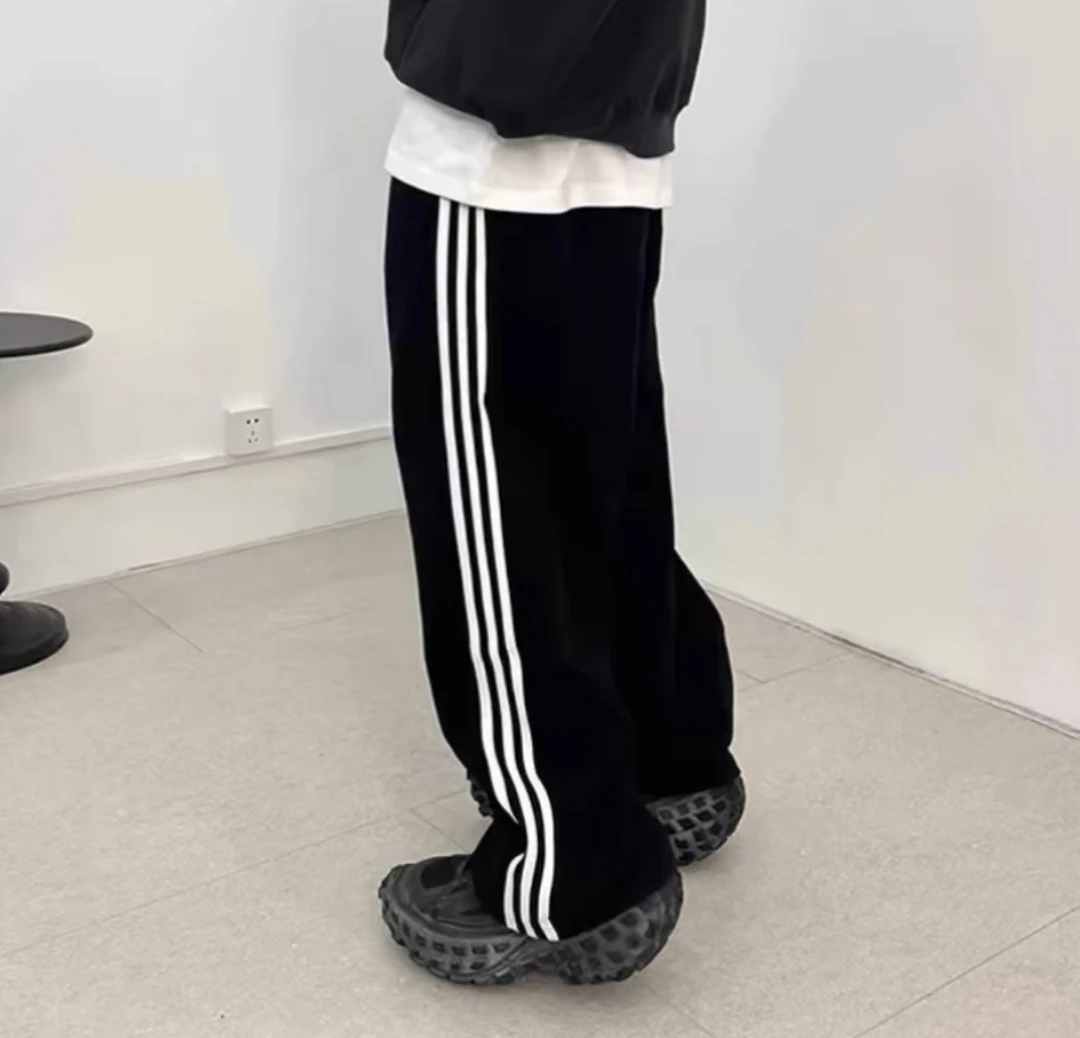 新款春秋裤子男女休闲卫裤宽松直筒长裤10687