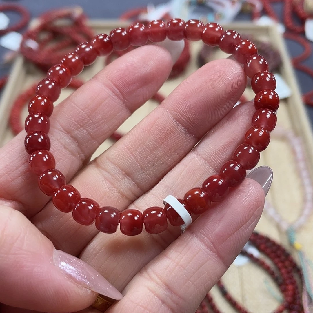 南红玛瑙未镶嵌手链