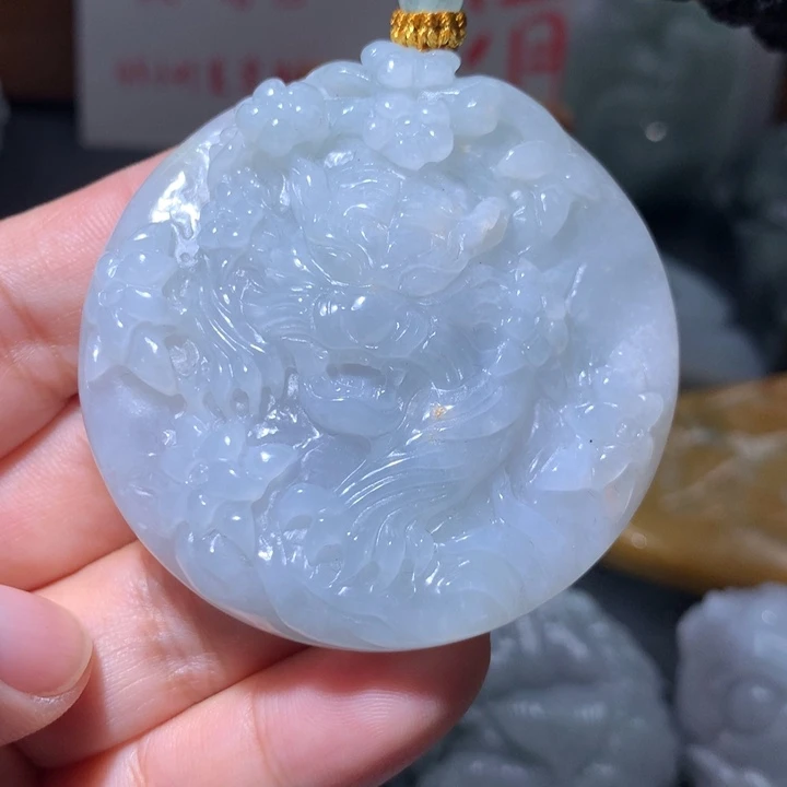 翡翠未镶嵌颈饰保真天然A货翡翠