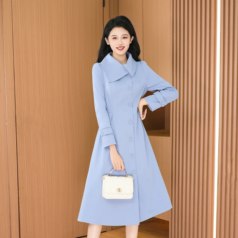 优雅新款气质时尚大气减龄休闲收腰显瘦风衣27730
