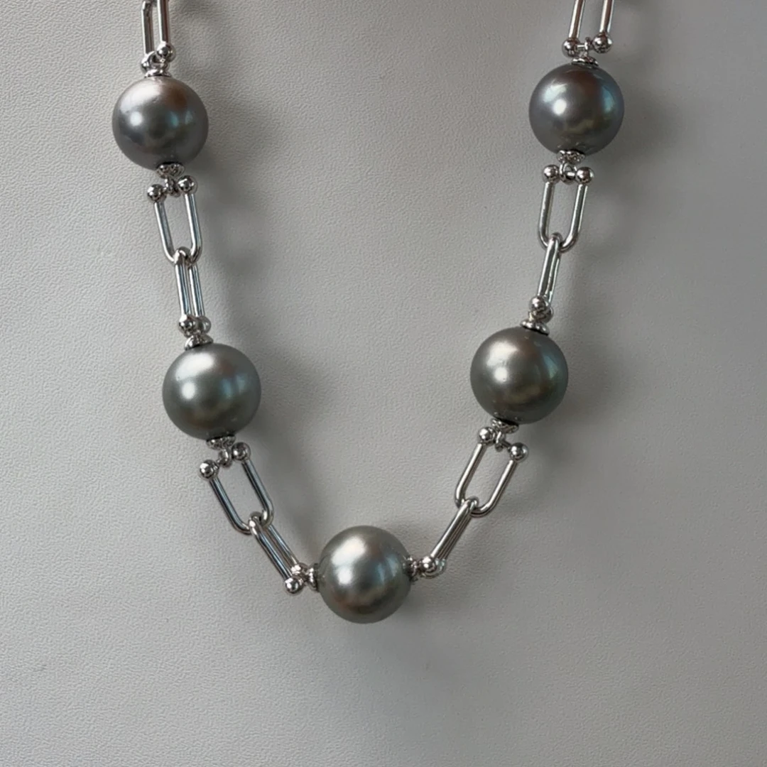 颈饰海水珍珠银S925镶嵌