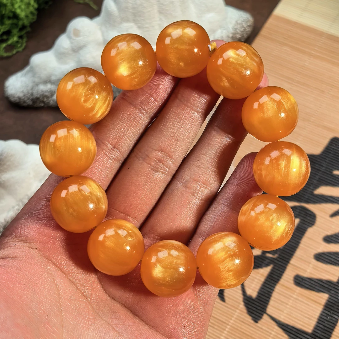 2.0 金珀凝辉金丝手串【471】