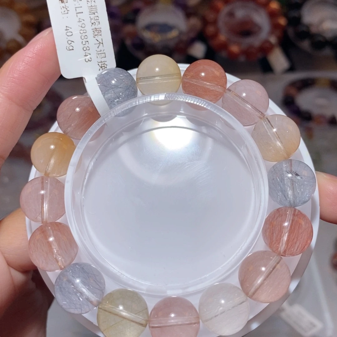 未镶嵌手链水晶F彩兔毛12.2