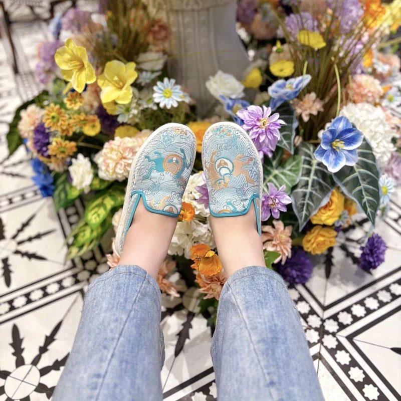 纯手工千层底舒适时尚百搭复古透气老北京布鞋夏季女鞋休闲中国风