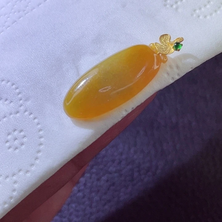 颈饰18K金镶嵌翡翠翡翠