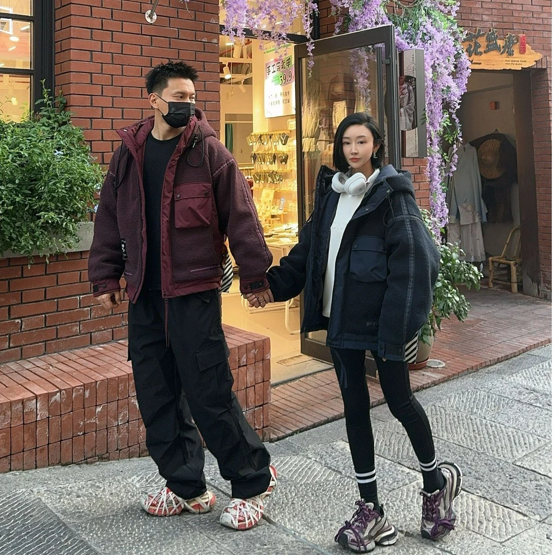 冬季新款颗粒绒防寒服情侣连帽加厚防风保暖蓄热锁温男女同款6699