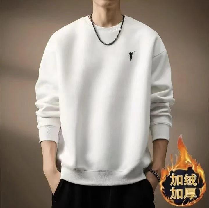 保罗新款卫衣男女款加绒加厚秋冬季潮牌宽松百搭时尚休闲圆领