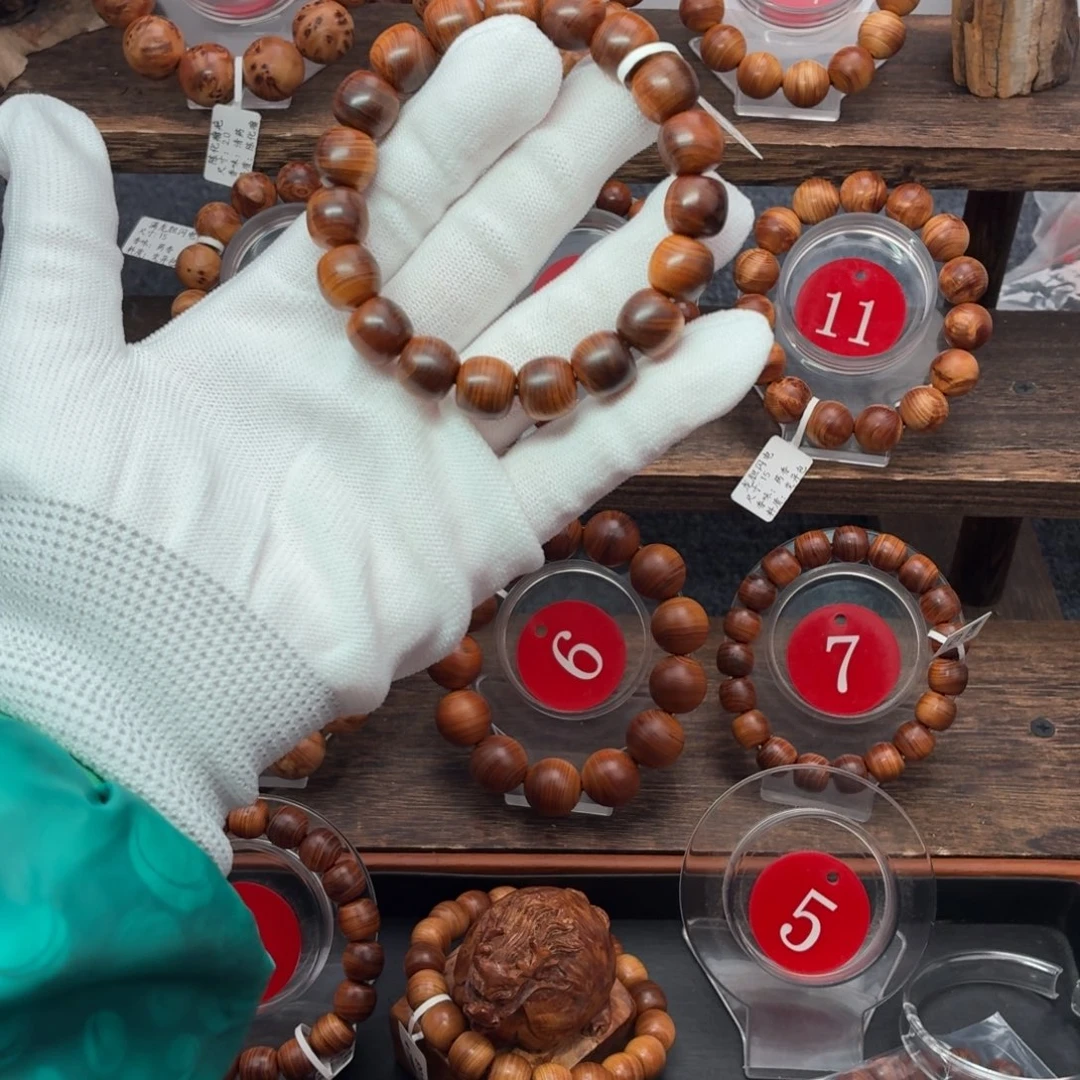 柏木（崖柏）手串/手链12老型黑油雷击