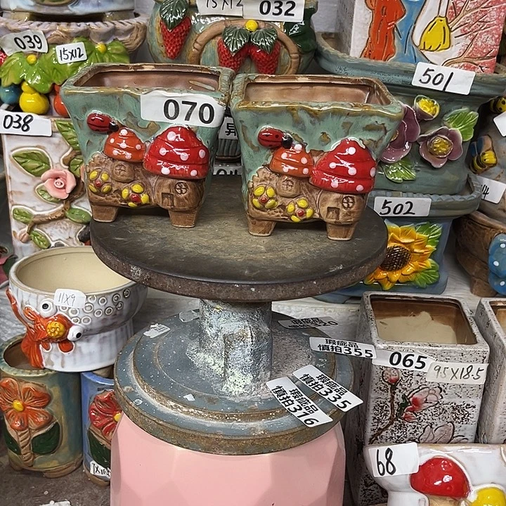 粗陶材质多肉花盆