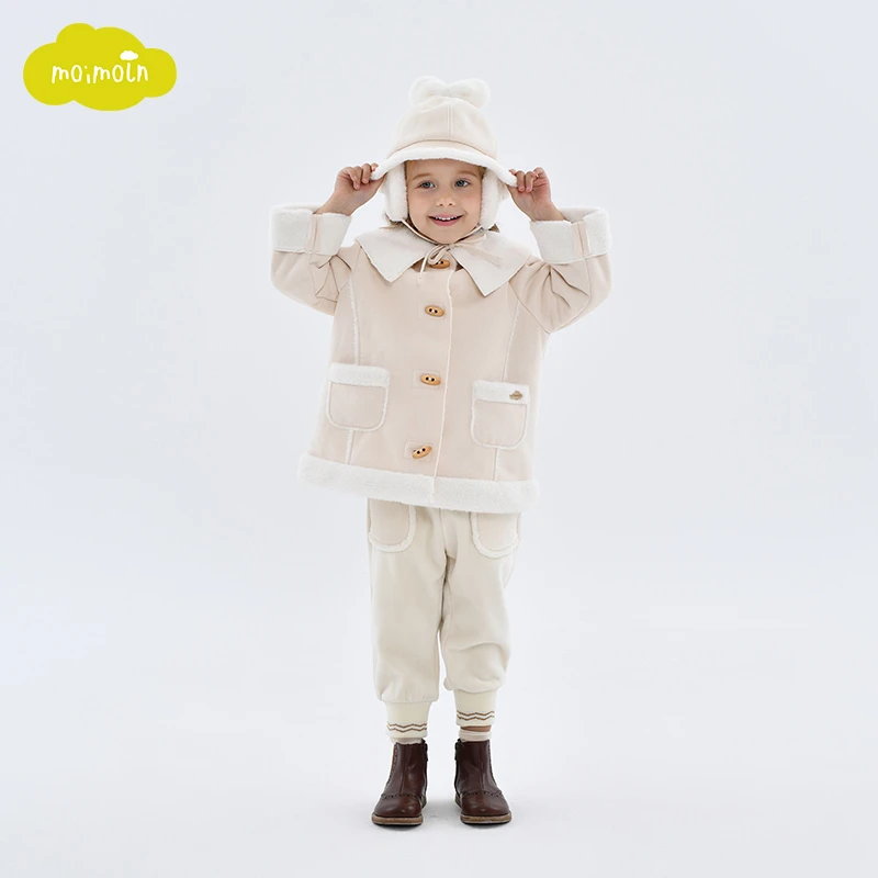 moimoln小云朵童装冬季新款女童大衣女宝宝洋气冬装外套