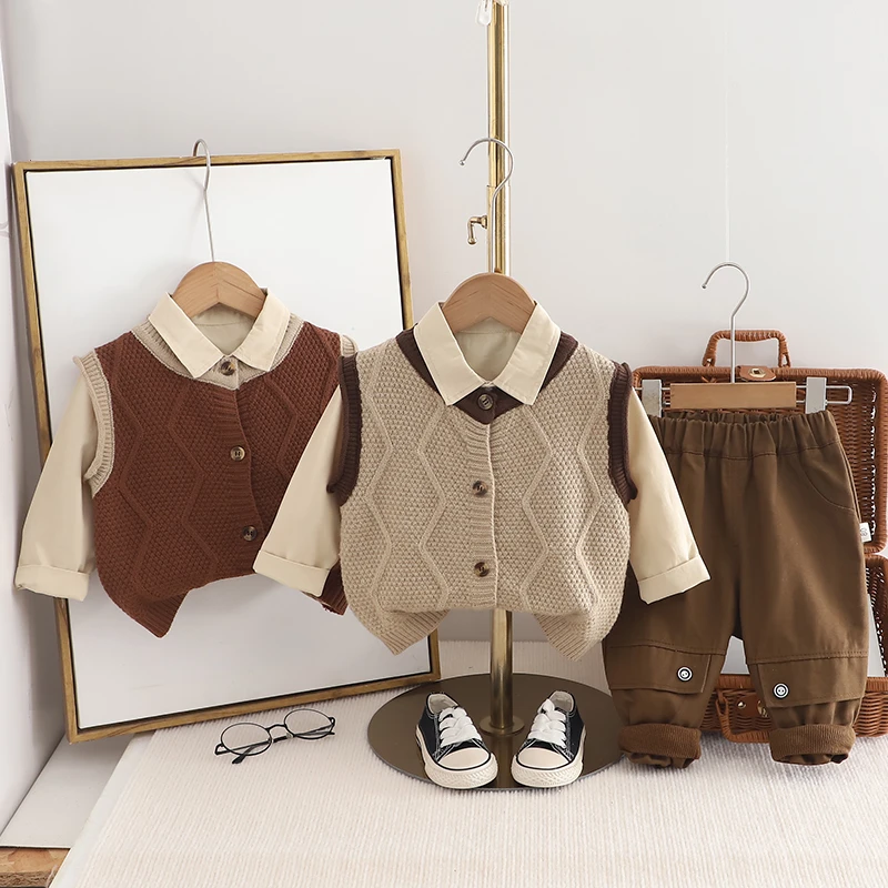 宝宝秋装套装洋气儿童衣服2024新款男童春秋小童装婴儿秋季三件套