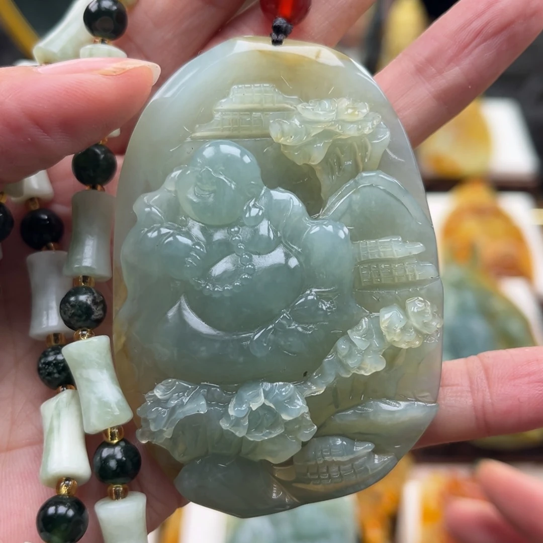 岫玉未镶嵌挂件挂件