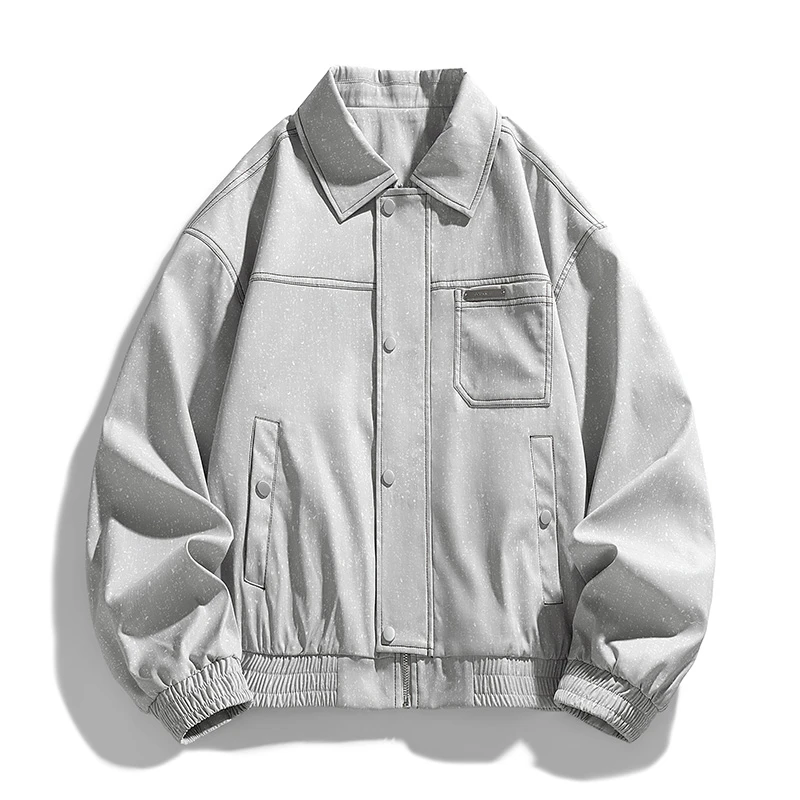 LIUGEJIA/六个加潮流大码男士外套秋季宽松休闲百搭夹克 FZD-8867