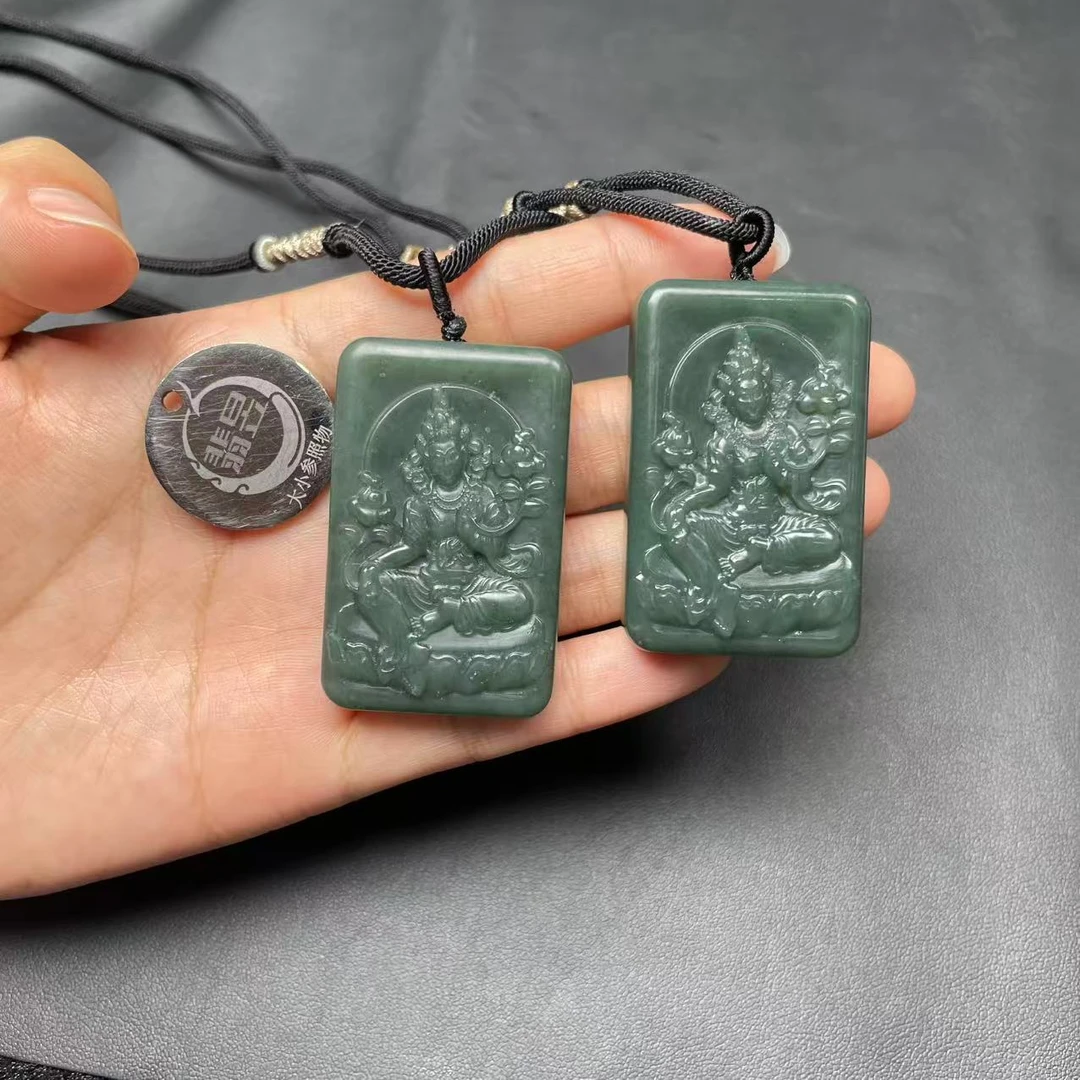 翡昱-N3-37953-610-和田玉吊坠绑绳-多样性发其一-D