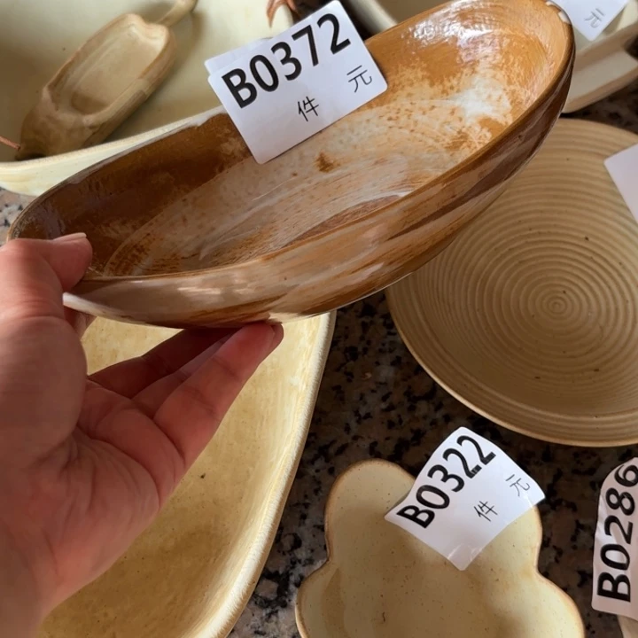 碗372粗陶异形碗1个装
