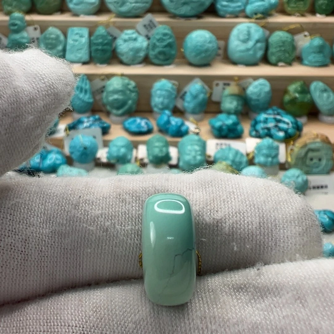 未镶嵌绿松石鼓珠15mm