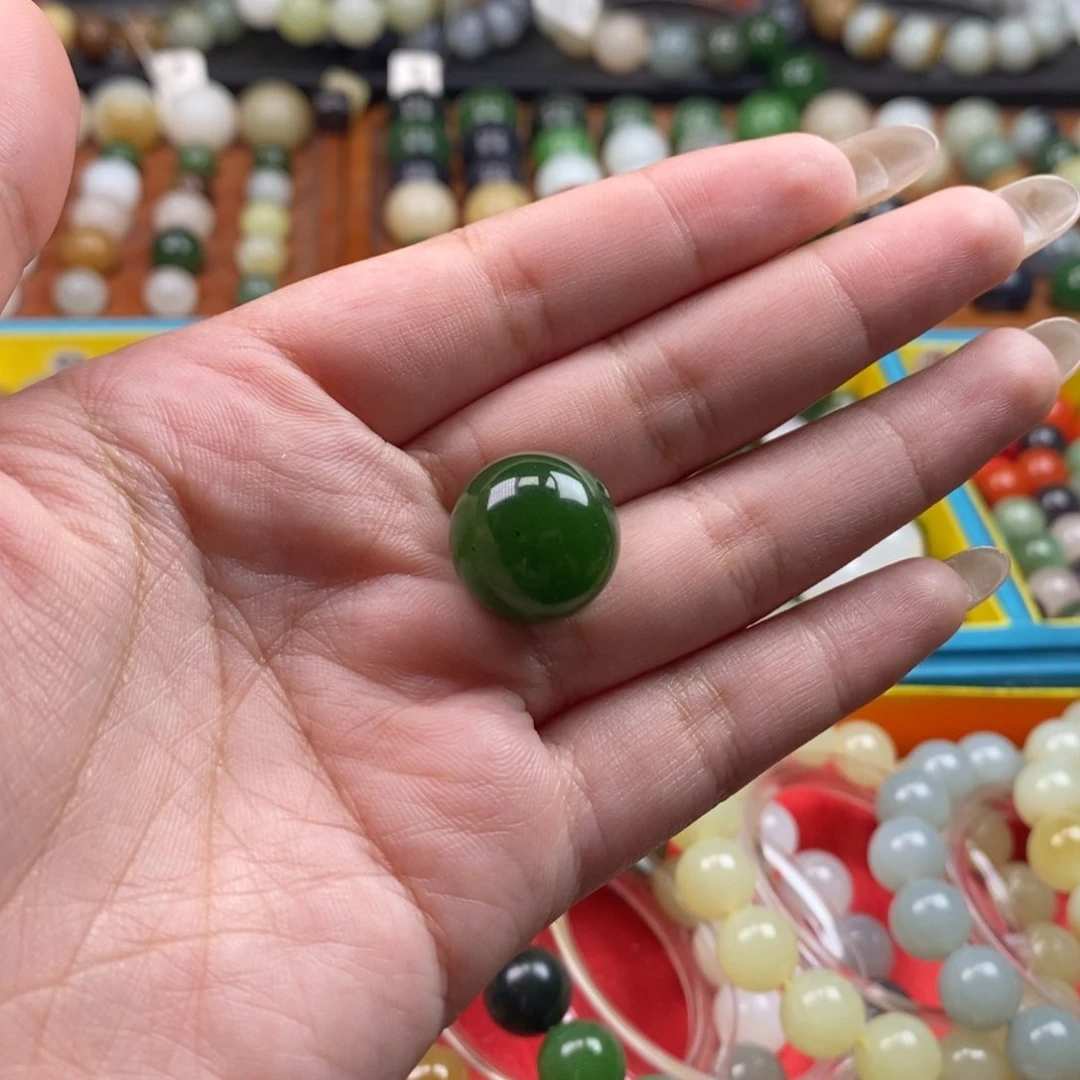 和田玉未镶嵌珠宝奇石碧玉单珠z16