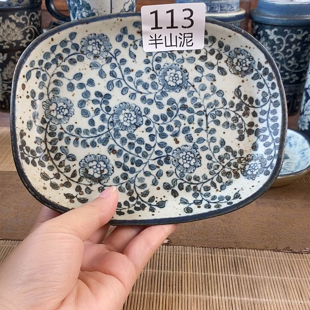 手工手绘青花高温陶瓷
