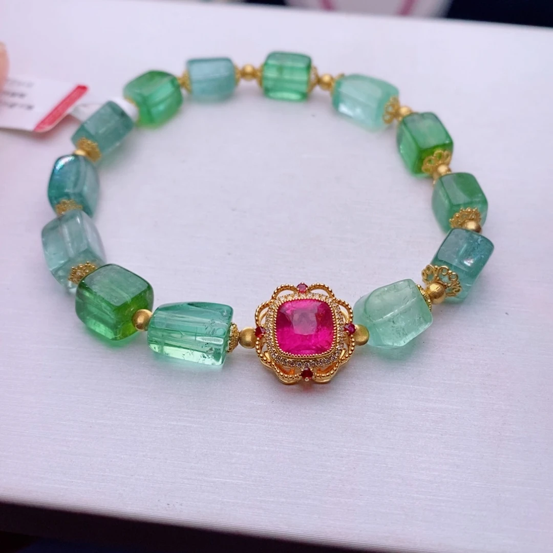 18K金镶嵌手链碧玺碧玺A手链