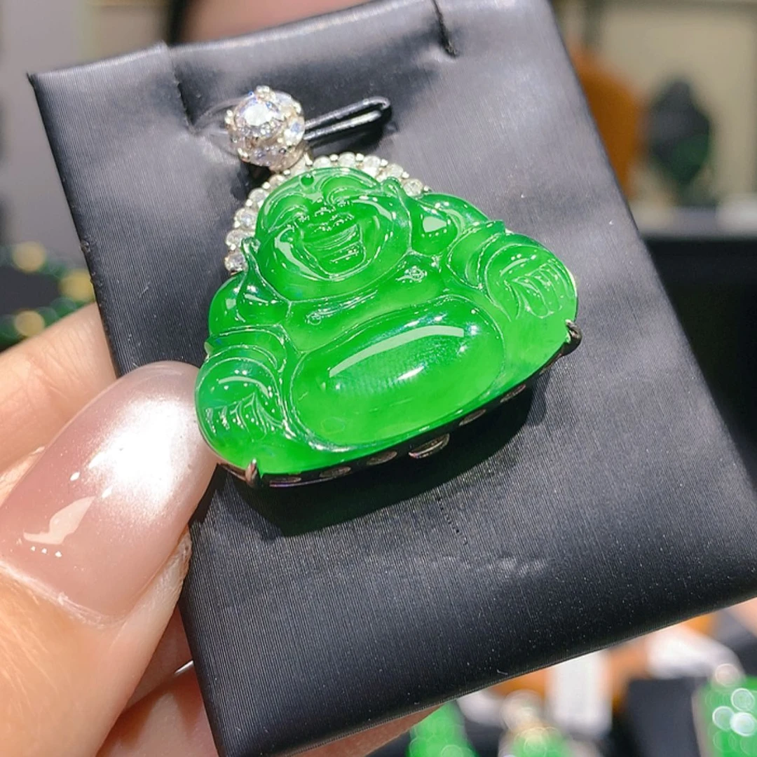 【闪购商品】翡翠银S925镶嵌颈饰4柒姐
