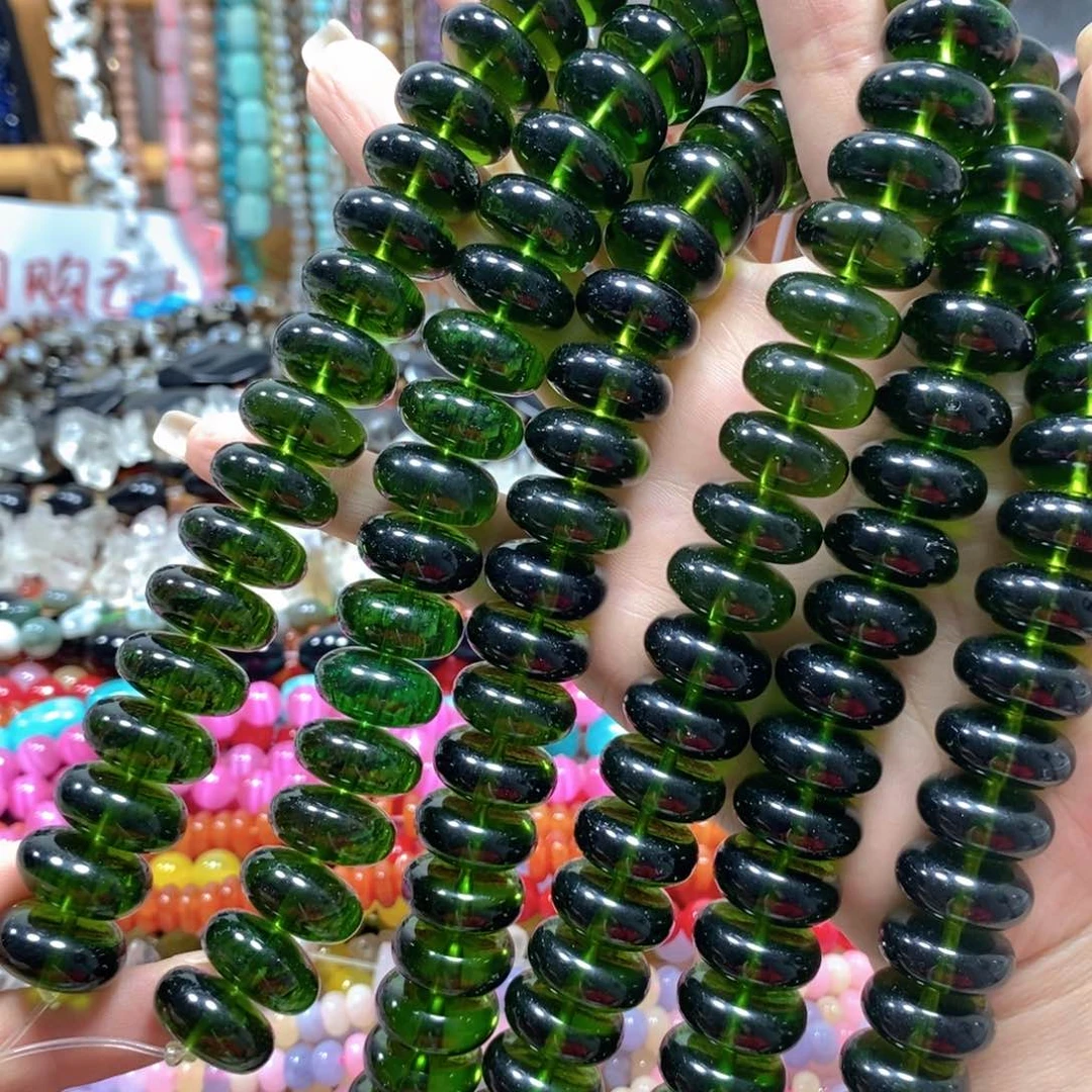 玛瑙/玉髓合金珠宝半成品K9算盘一条卡18mm