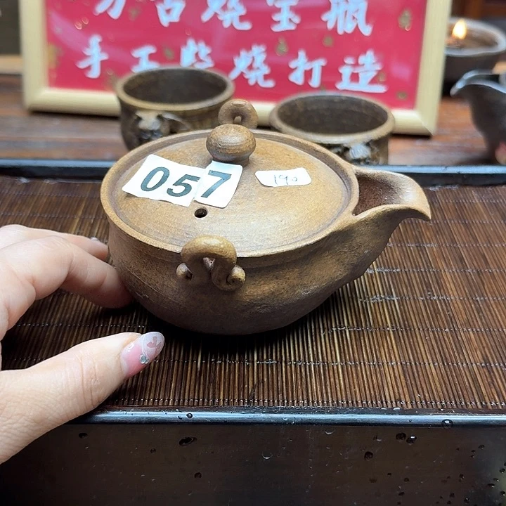 纯手工制作粗陶茶具