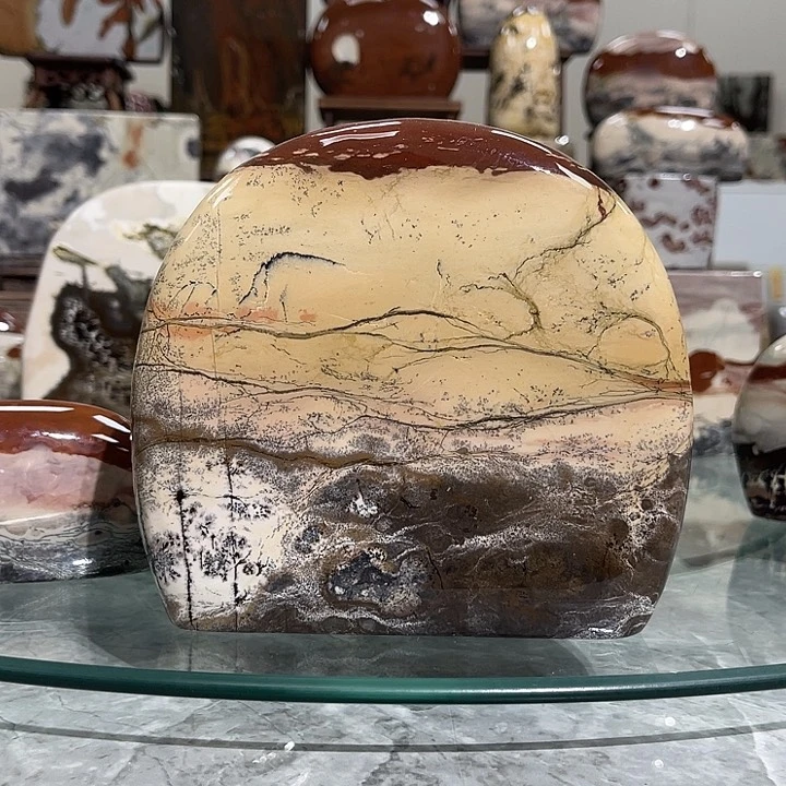 广西石F****7国画石摆件