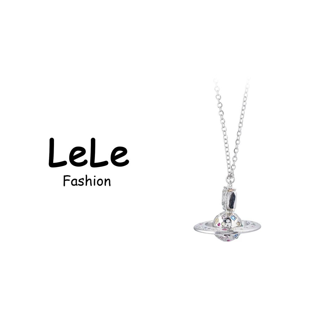 铜合金项链 【1106】LeLe 项链 彩色土星（主链+延长：55+6cm）