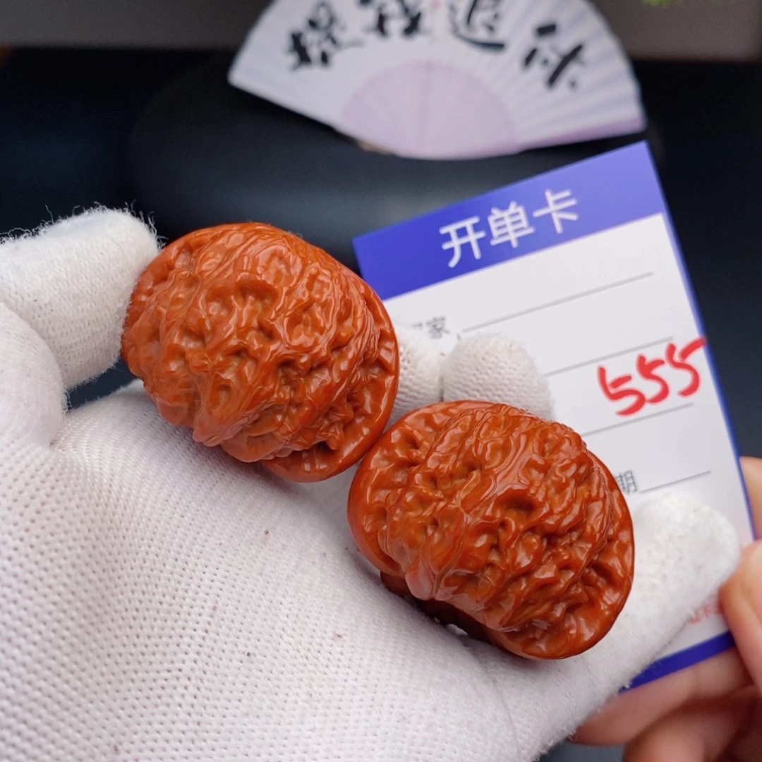 文玩核桃把件40球白555