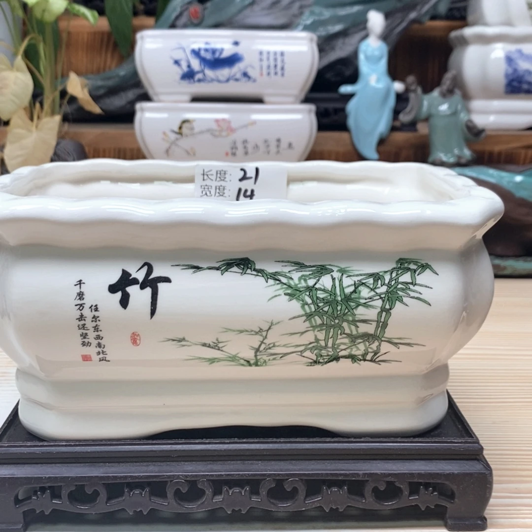 紫砂花盆陶瓷艺术花盆陶瓷