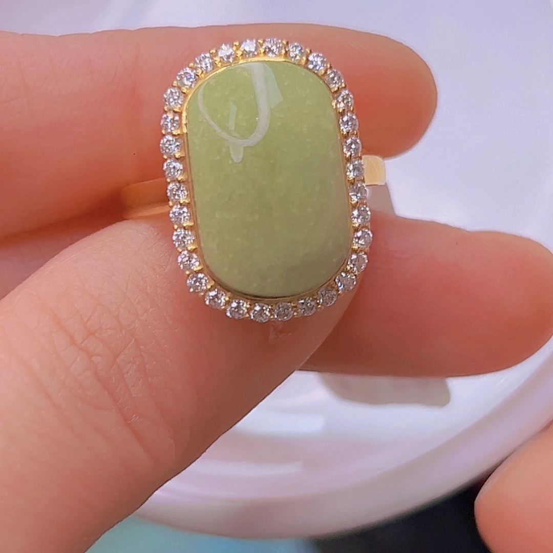 绿松石珠宝奇石18K金镶嵌