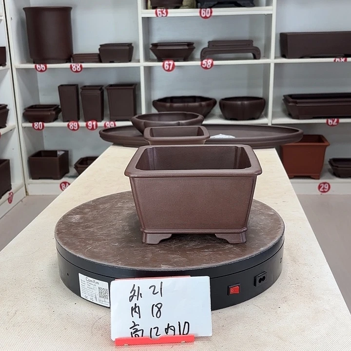 花盆紫砂抽角小四方