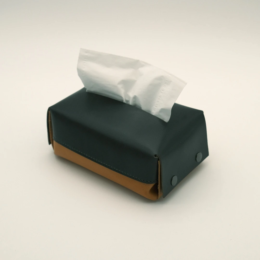 生活中的小美好 进口全牛皮 ykk五金 拼色纸巾盒 家居美物