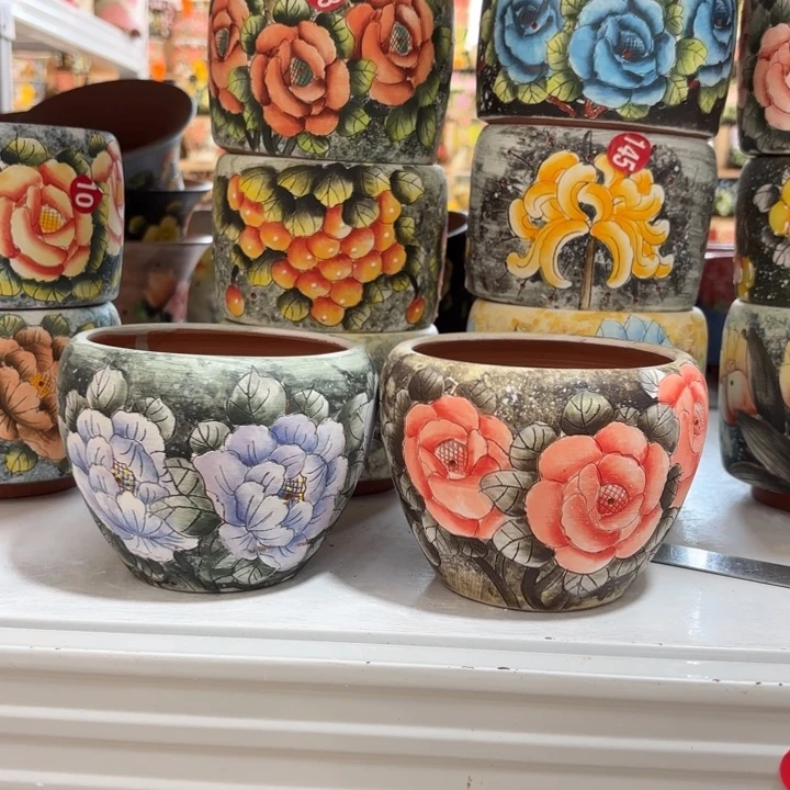 景德镇手绘花盆陶瓷10/9