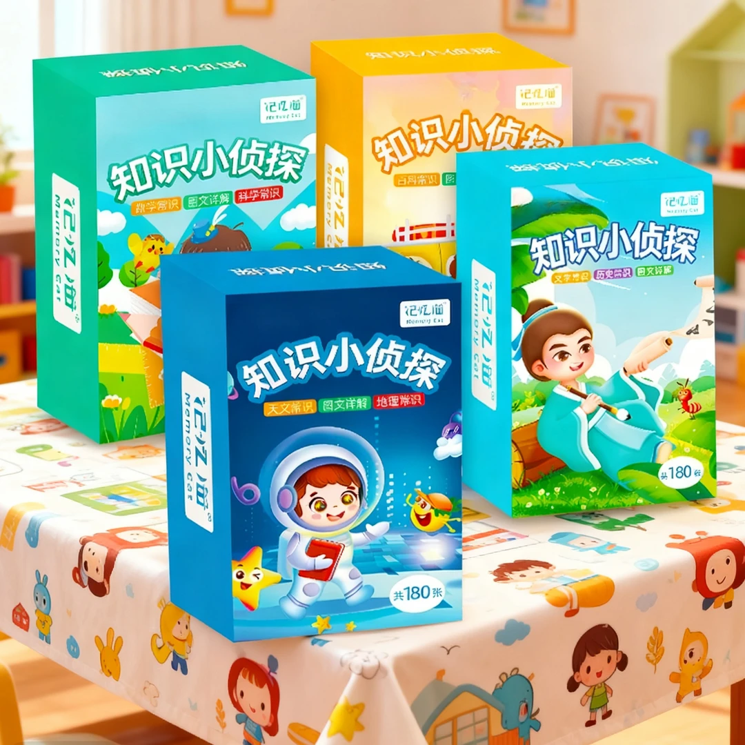 3-6岁大脑开发玩具百科知识能量卡亲子互动卡牌益智卡片小孩玩具