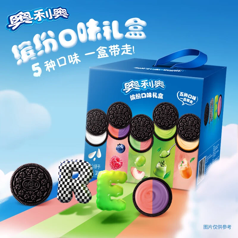 奥利奥（Oreo)夹心饼干 五口味 混合装388g休闲零食大礼包共20包