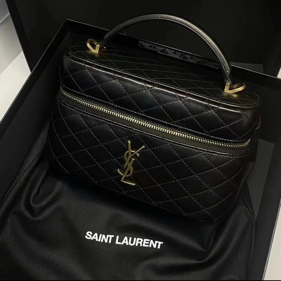 99新 YSL/圣罗兰 YSL黑金饭盒包 25100099-02