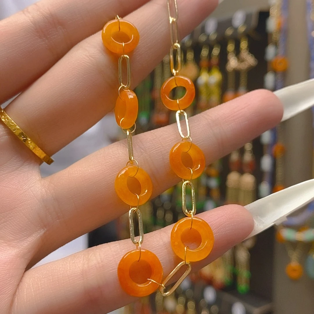 翡翠合金耳饰翡翠