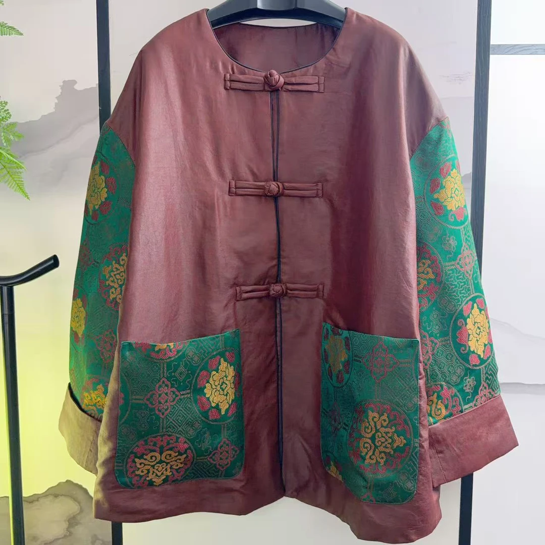 【娇娇美娇】涵兮重缎红云纱外套