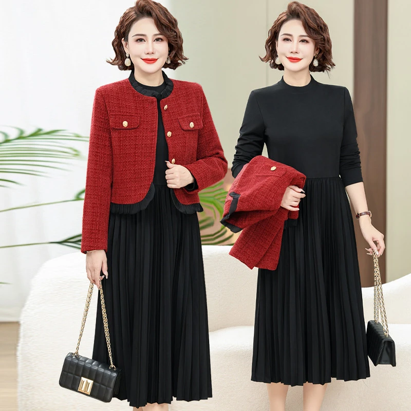 俞兆林中年女结婚礼服妈妈春装两件式套装裙高贵2025新款喜婆婆婚