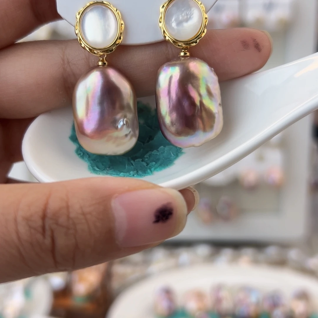 淡水珍珠耳饰未镶嵌