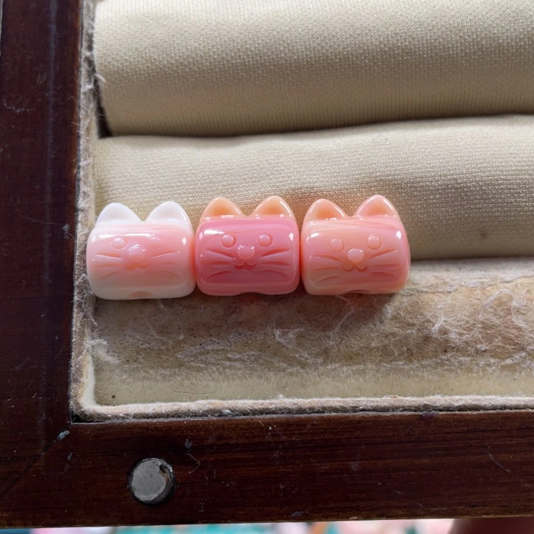 非金属贝珠（仿珍珠）猫咪三通