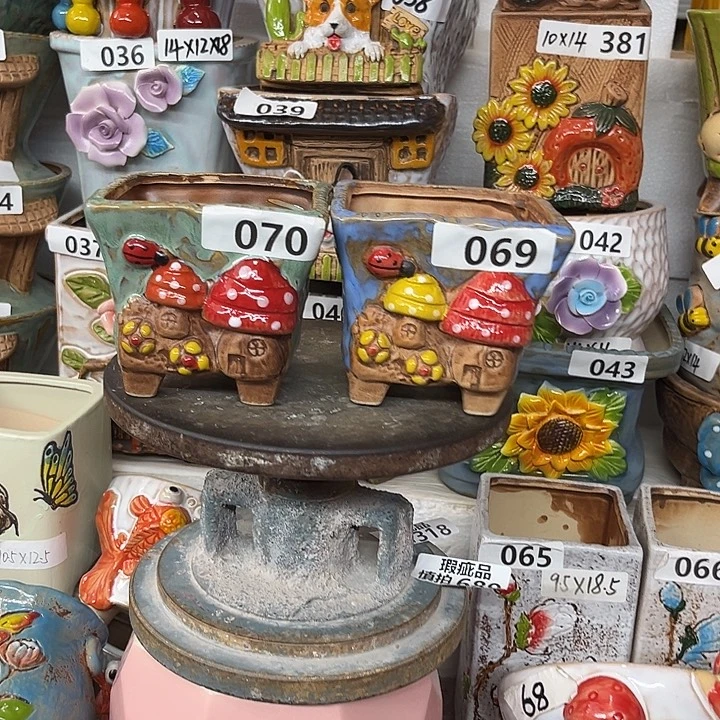 粗陶材质多肉花盆