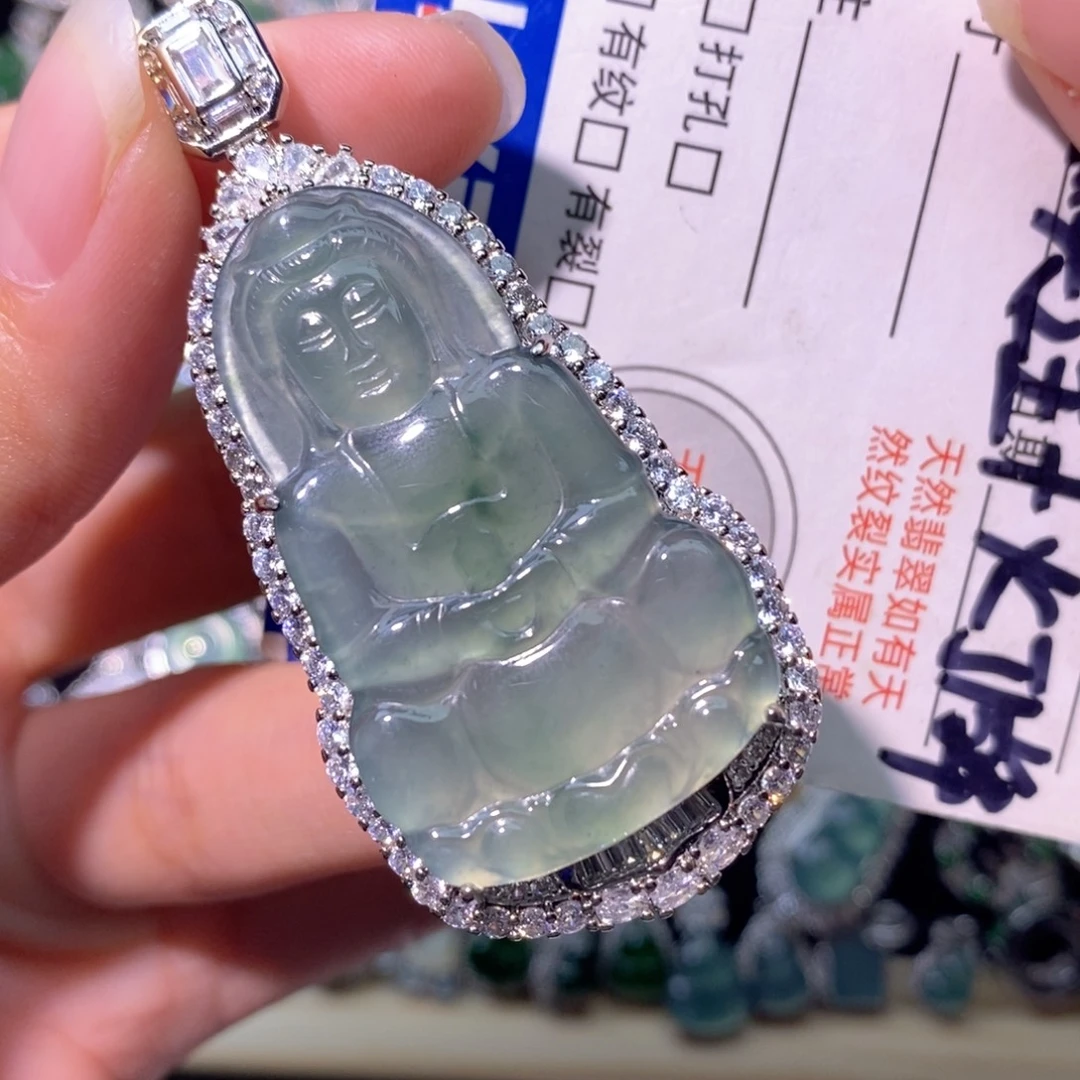 翡翠未镶嵌颈饰天然