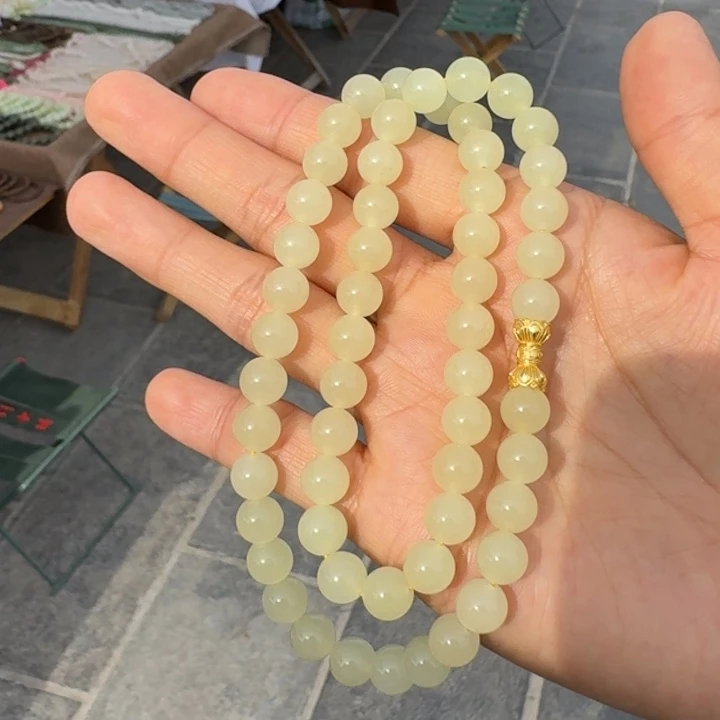 和田玉未镶嵌颈饰青海料冰黄口门总F多样性拍一发一