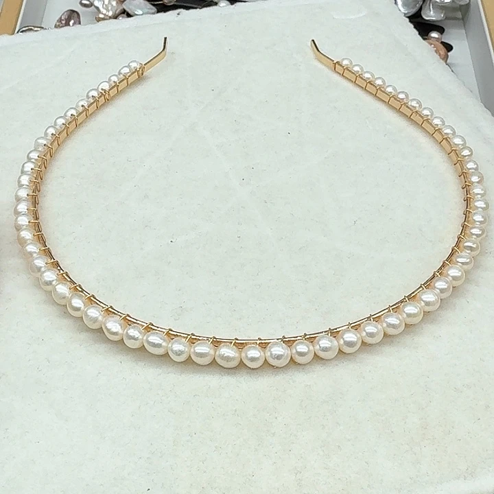 淡水珍珠发饰合金