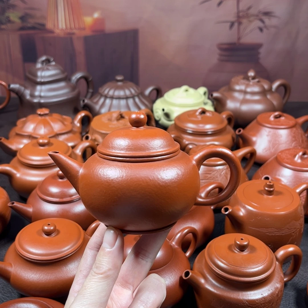 茶壶紫砂原矿朱泥160毫升
