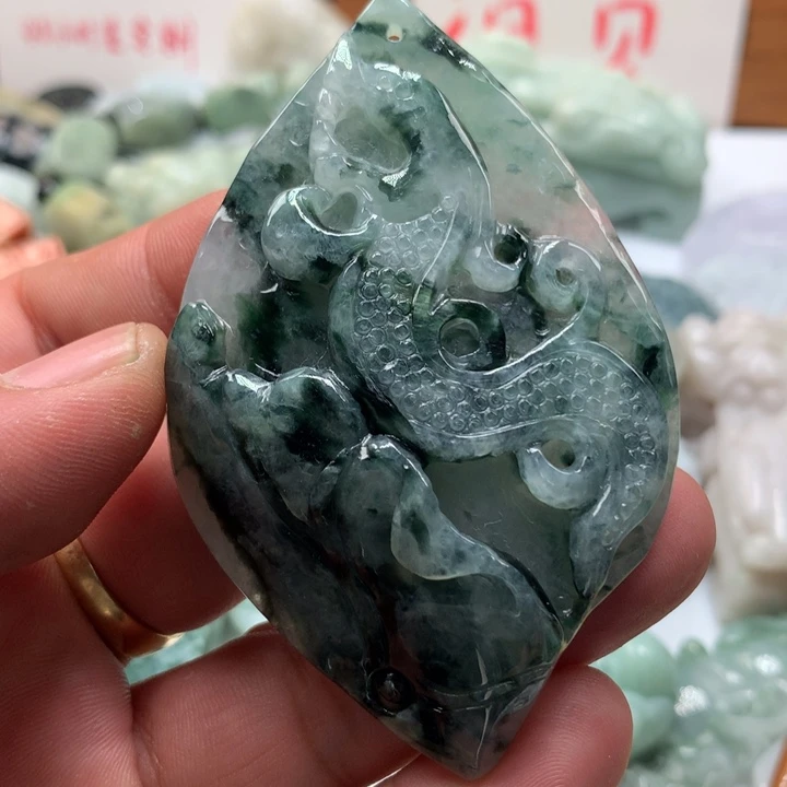 颈饰未镶嵌翡翠保真天然a货翡翠