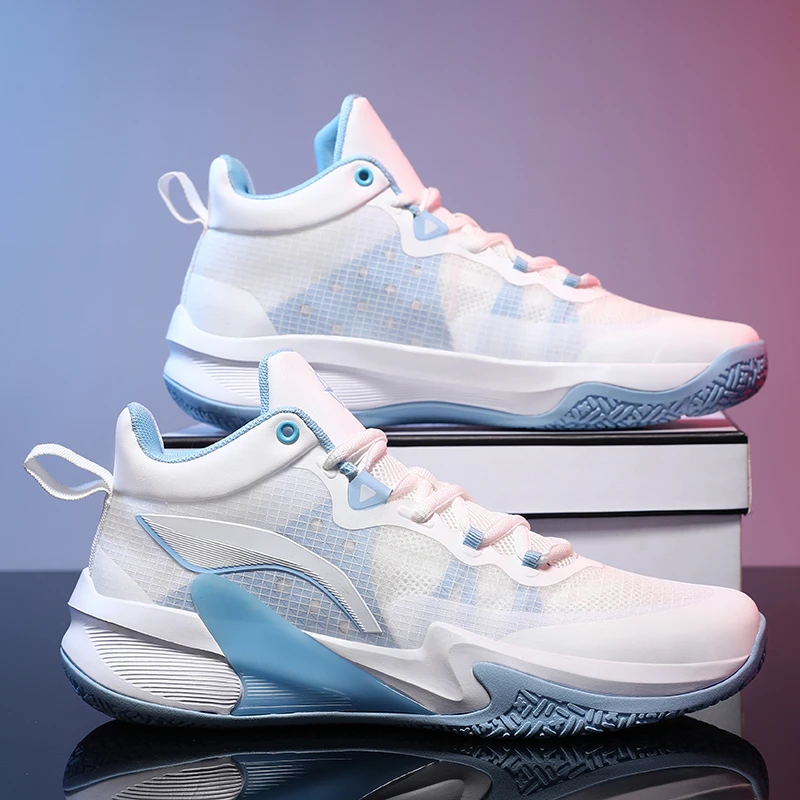 篮球运动鞋男款夏季轻便网面男鞋子夏天透气减震耐磨室外实战球鞋