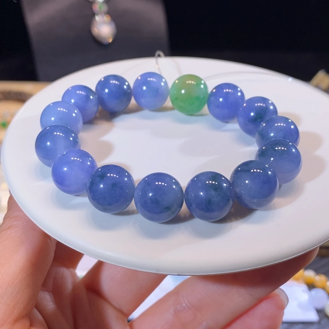 翡翠未镶嵌颈饰妖浓紫卡12+